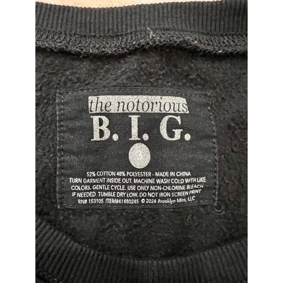 Brooklyn Mint The Notorious BIG Sweatshirt Black - Picture 6 of 6